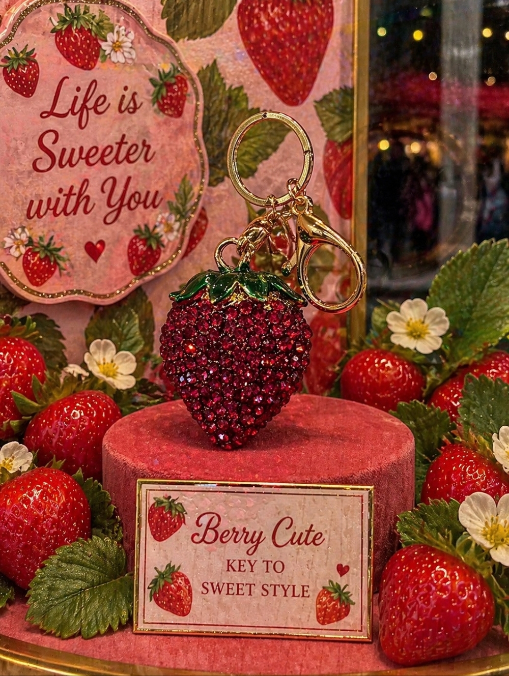 Strawberry Keychain/Bag Charm